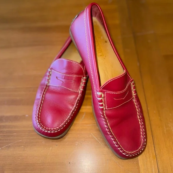 LANDS' END Comfort Leather Penny Loafers Womens 9B US Everyday Casual Holiday - Picture 2 of 7